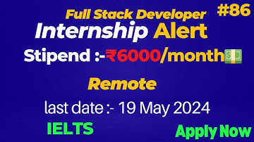 Full Stack Developer Internship | #javascript #nodejs #express #next #mongodb #java #techjobs