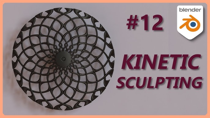 Kinetic Sculpture Wheel #11 Blender Animation Beautiful Patterns