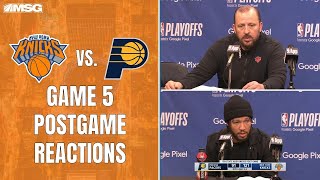 "We Responded" Knicks React to Game 5 Win Vs Indiana Pacers | New York Knicks