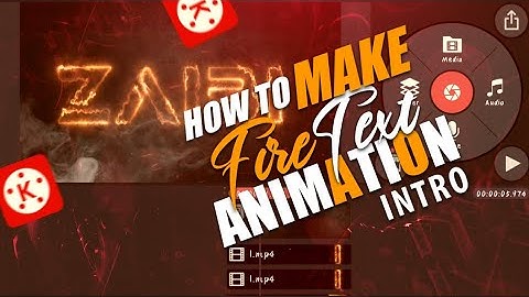 How To Make Fire Text Animation Intro || Kinemaster Toturial
