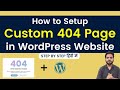 How to setup custom 404 error page in wordpress  my online master