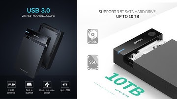 UGREEN External Hard Drive Enclosure Adapter up to 3.5 inch Unboxing