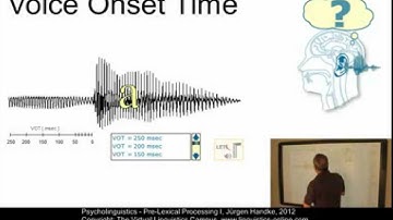 PSY108 - Pre-Lexical Processing I: Speech Perception