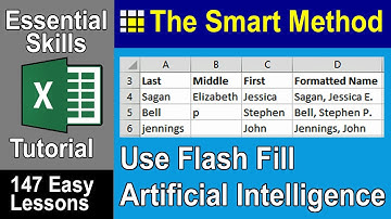 2-20: Use Flash Fill Artificial Intelligence (Expert Tutorial)