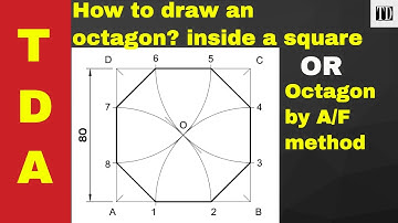How To Draw An Octagon Inside A Square - Using The Given Distance Across The Flats!