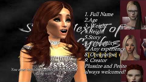 Sims Next Top Model Cycle 3 Application Video (CLOSED)