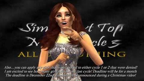 Sims Next Top Model Cycle 3 Application Video (CLOSED)
