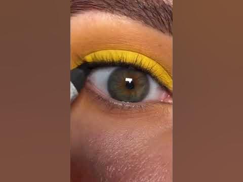 желтый макияж глаз - YouTube