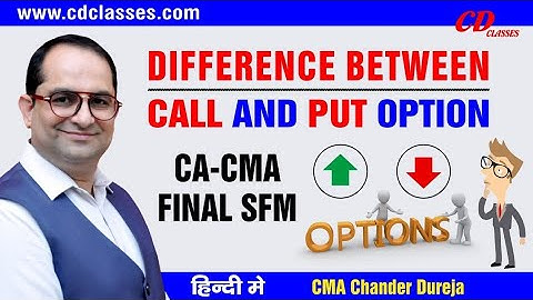 Difference Between Call and Put OPTION II CA/CMA Final SFM Video Classes II 9717356614