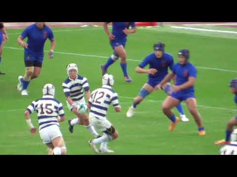 前半１５分　長崎北得点シーン①　第１０１回　全国高校ラグビー大会長崎県大会　決勝戦　北陽台ＶＳ長崎北　かきどまり陸上競技場　２０２１１１２３