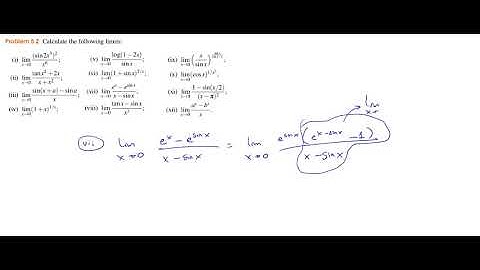 Calculus - Problem 5.2 - Limits