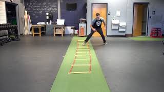 Agility Ladder   Icky Shuffle with Stick Forward