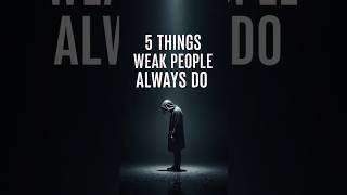5 things weak people always do