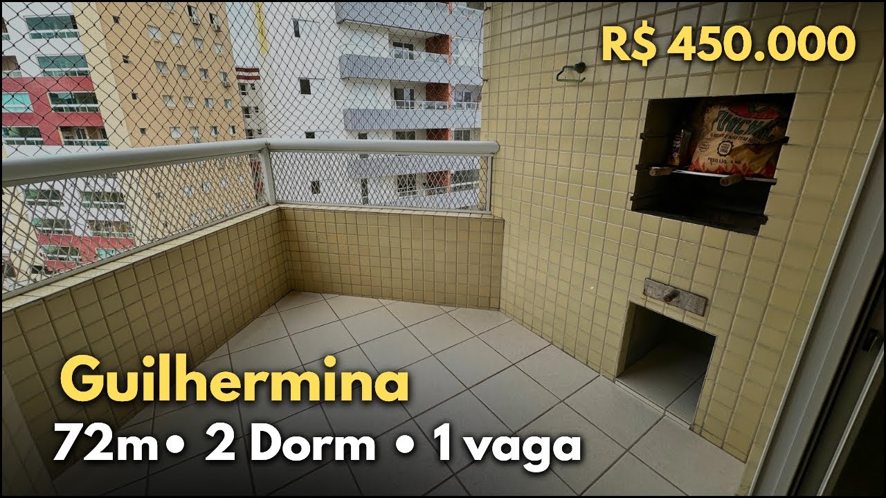 #432 APARTAMENTO COM 2 DORMITÓRIOS MOBILIADO NA GUILHERMINA - PRAIA GRANDE