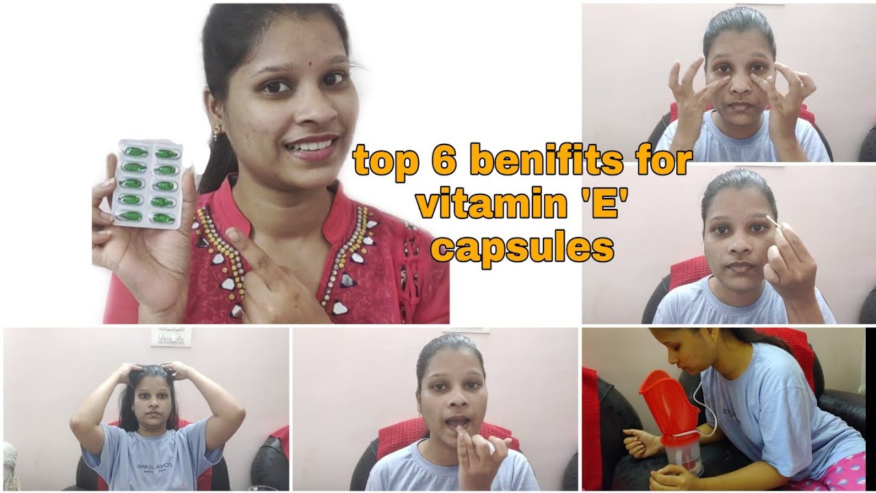 Top 6 Uses Of Vitamin E Capsules for Skin and Hair Care In Telugu YouTube