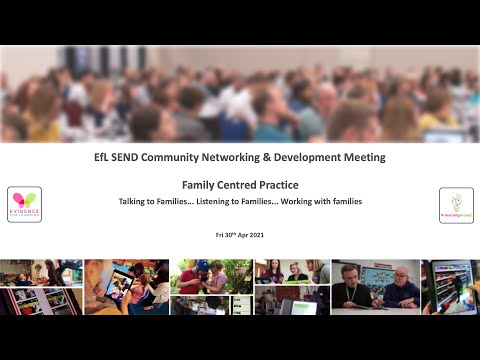 EfL Networking & Development Meeting: Family Centred Practice (30th April 2021)