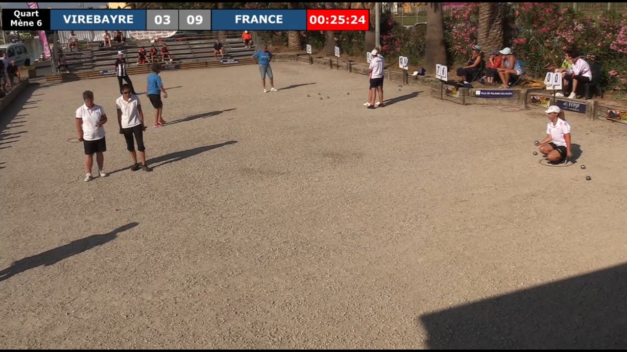 Miniature : Demi-finale féminin MAILLARD vs VIREBAYRE : National doublette à pétanque de PALAVAS 2019