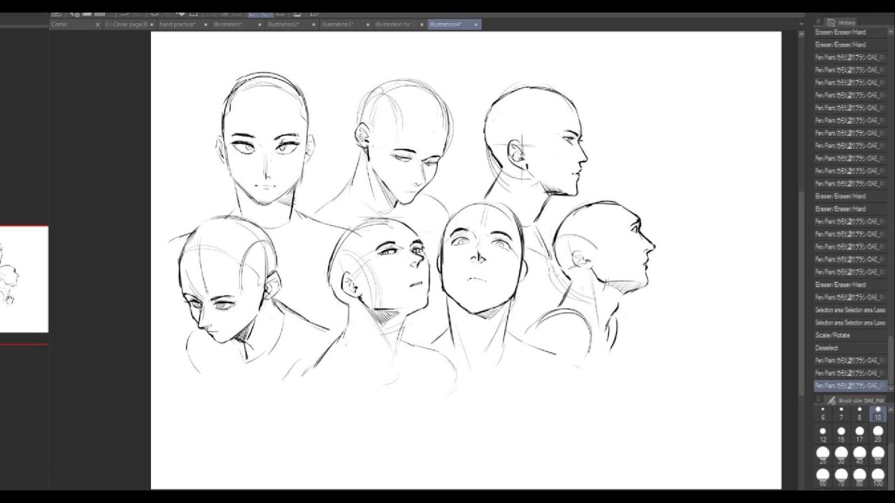 Head Angle Practice || Speedpaint - YouTube