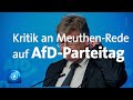 AfD-Parteitag: Scharfe Kritik an Wutrede von Meuthen