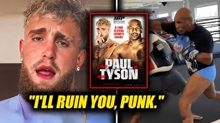 Jake paul reacts to mike tyson new footage AND CANCELLED THE FIGHT
