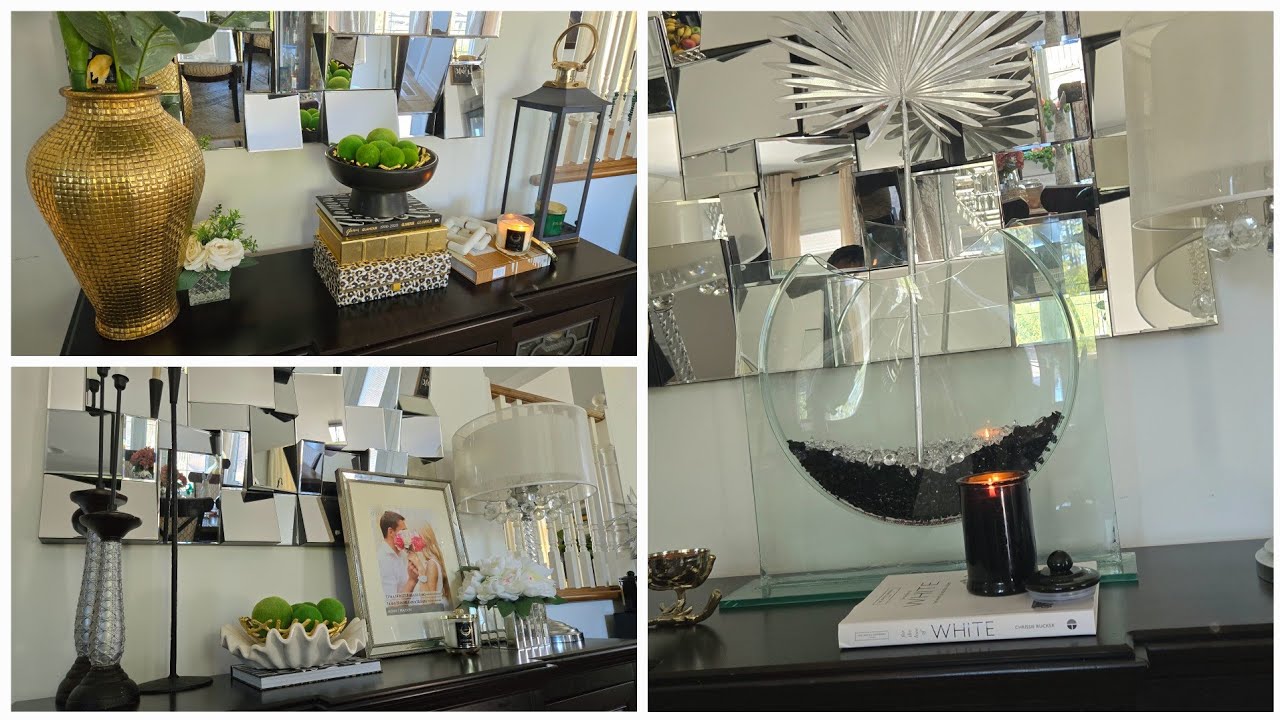 SPRING HOME DECORATING IDEAS// MODERN HOME REFRESH // 3 LUXURY CREDENZA STYLING. MOTHER'S DAY TREATS