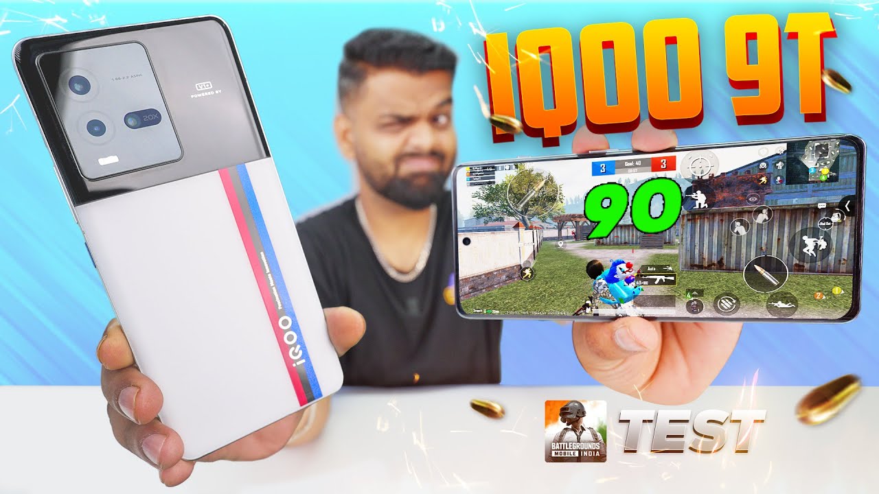 iQOO 9T - 90 FPS PUBG Test with FPS! 🔥 Heating & Battery Drain 🤐 ...
