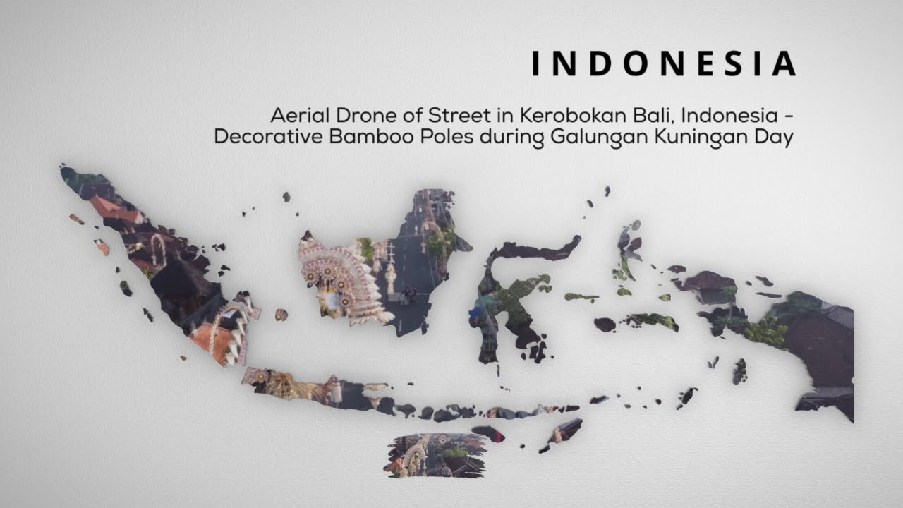 Galungan Kuningan Day | Aerial Drone Shot of Street in Bali | Indonesia | Kerobokan