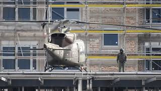 Bell 412 start up, preflight check and take off