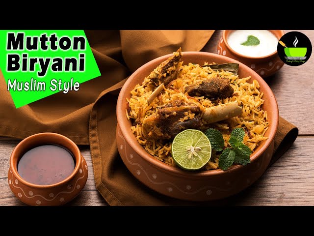 Mutton Biryani Recipe | How to make mutton biryani | Muslim Style Mutton Biryani Recipe | Biryani | She Cooks