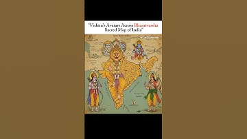 "Divine Map of Bharat: Vishnu’s Avatars Across India 🇮🇳🕉️"