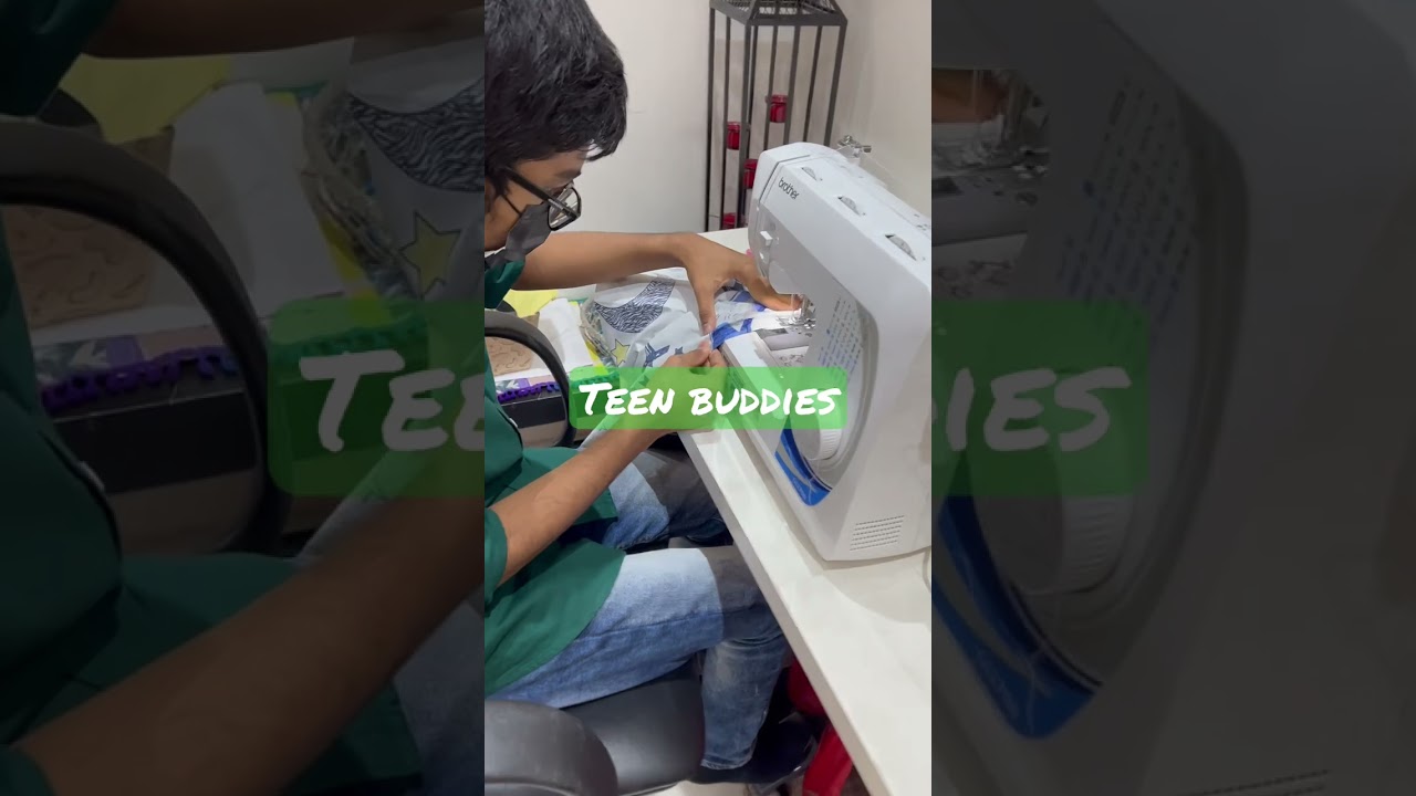 Teen buddies learn to sew in Save Scrap&Sew
