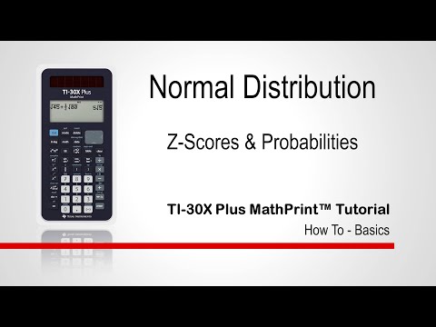 Normal Distribution - z Scores and Probabilities | TI-30XPlus MathPrint calculator
