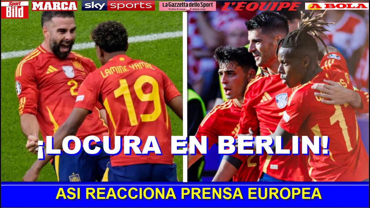 🔥 ASI REACCIONA PRENSA EUROPEA a VICTORIA de ESPAÑA vs CROACIA EUROCOPA ...