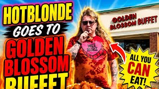 Hot blonde goes to golden blossom buffet in Jeffersonville indiana   #mulletreview 