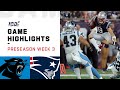 Panthers vs. Patriots Preseason Week 3 Highlights | NFL 2019