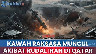 🔵Kawah Raksasa 76 Meter Muncul usai Rudal Iran Gempur Jantung Komando AS di Qatar