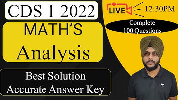 CDS 1 2022 Maths Answer Key | CDS Maths Paper answer key | Maths Paper CDS 2022 1 #CDS