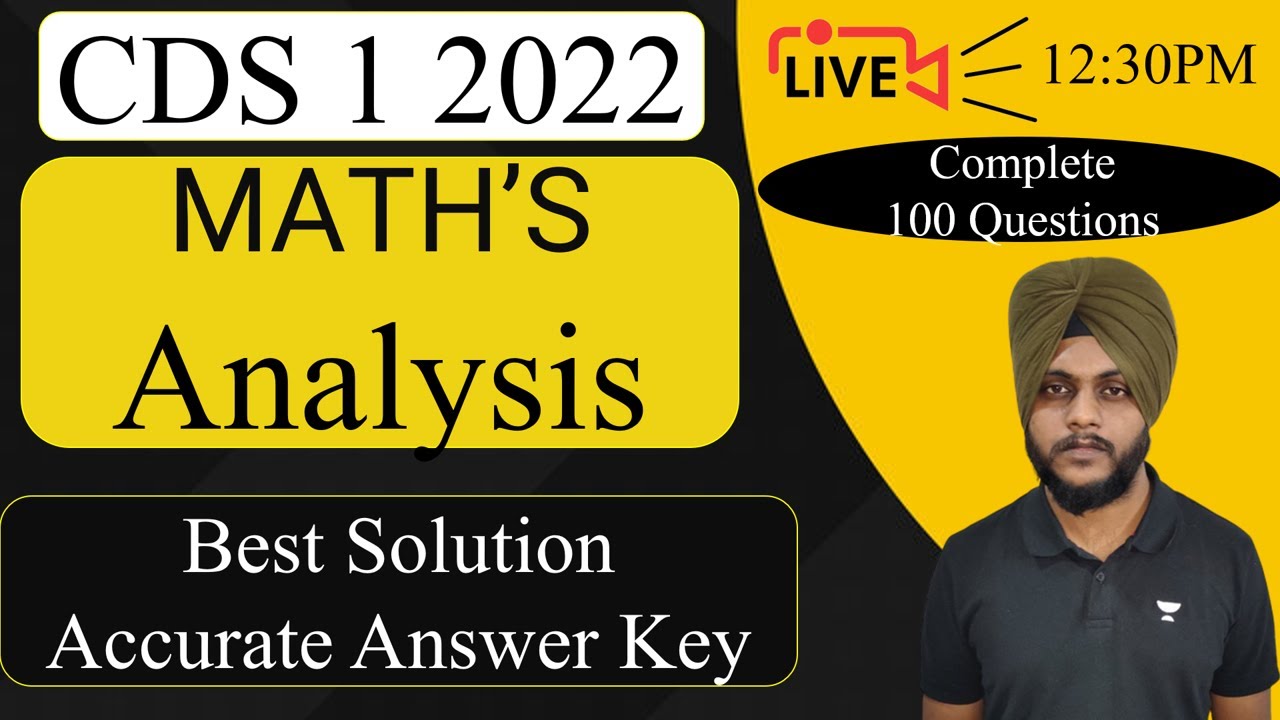 CDS 1 2022 Maths Answer Key | CDS Maths Paper answer key | Maths Paper CDS 2022 1 #CDS