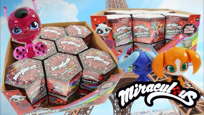 Miraculous Ladybug, 4-1 Surprise Miraball, Toys for Kids with Collectible  Character Metal Ball, Kwami Plush, Glittery Stickers and White Ribbon