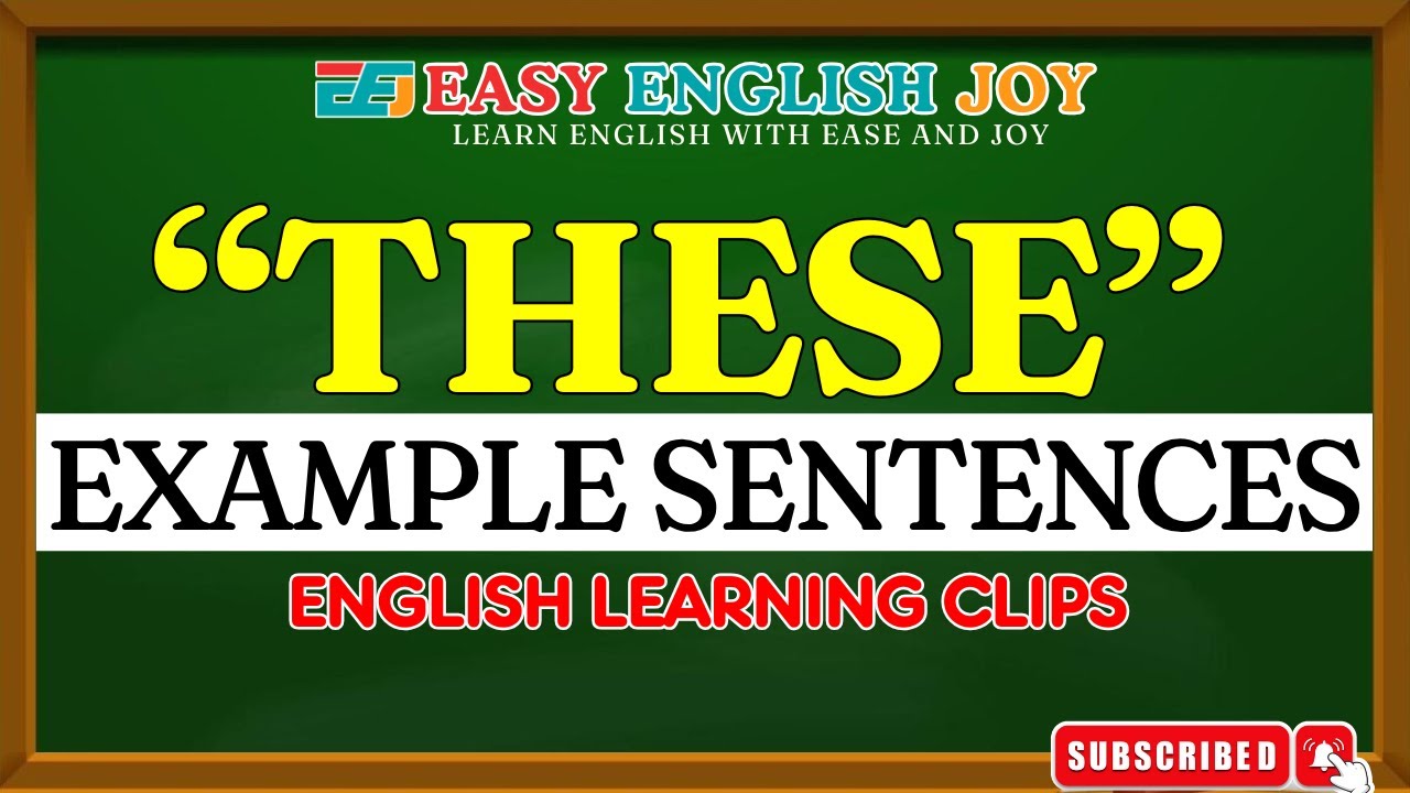 You Get These Examples “These” Example Sentences | English learning clips - YouTube
