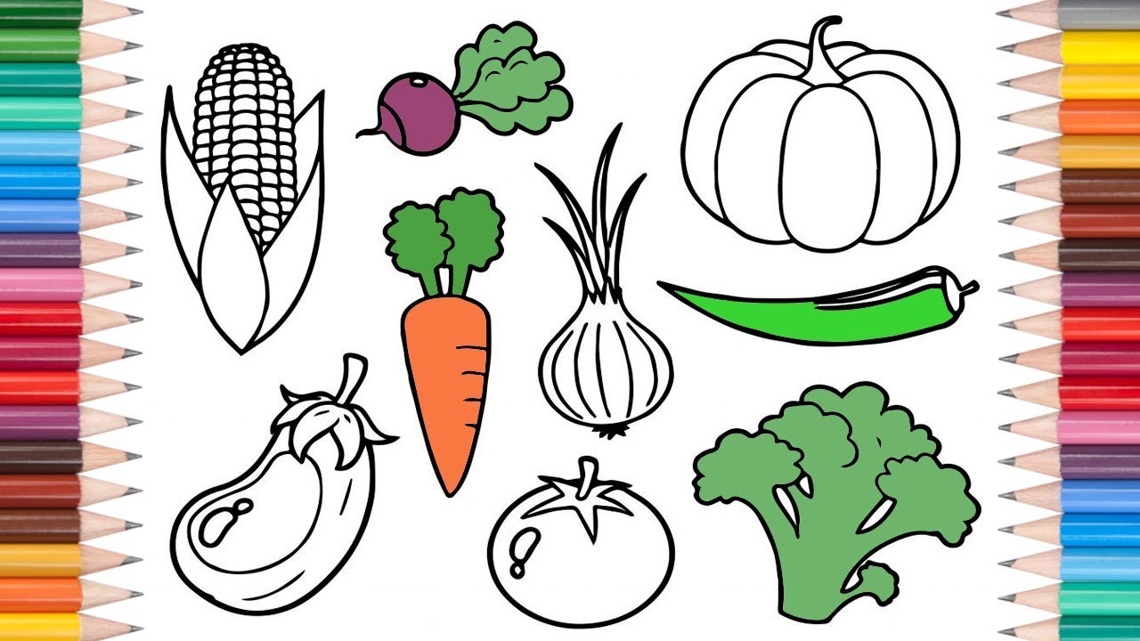 Рисуем овощи с детьми