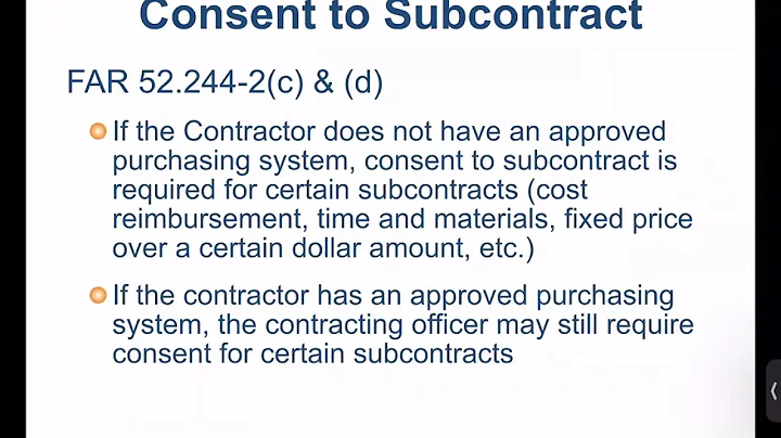 Monitoring Subcontracts - DCAA