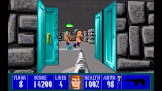 E1M8 - Wolfenstein 3D 100% Kills No Damage Run