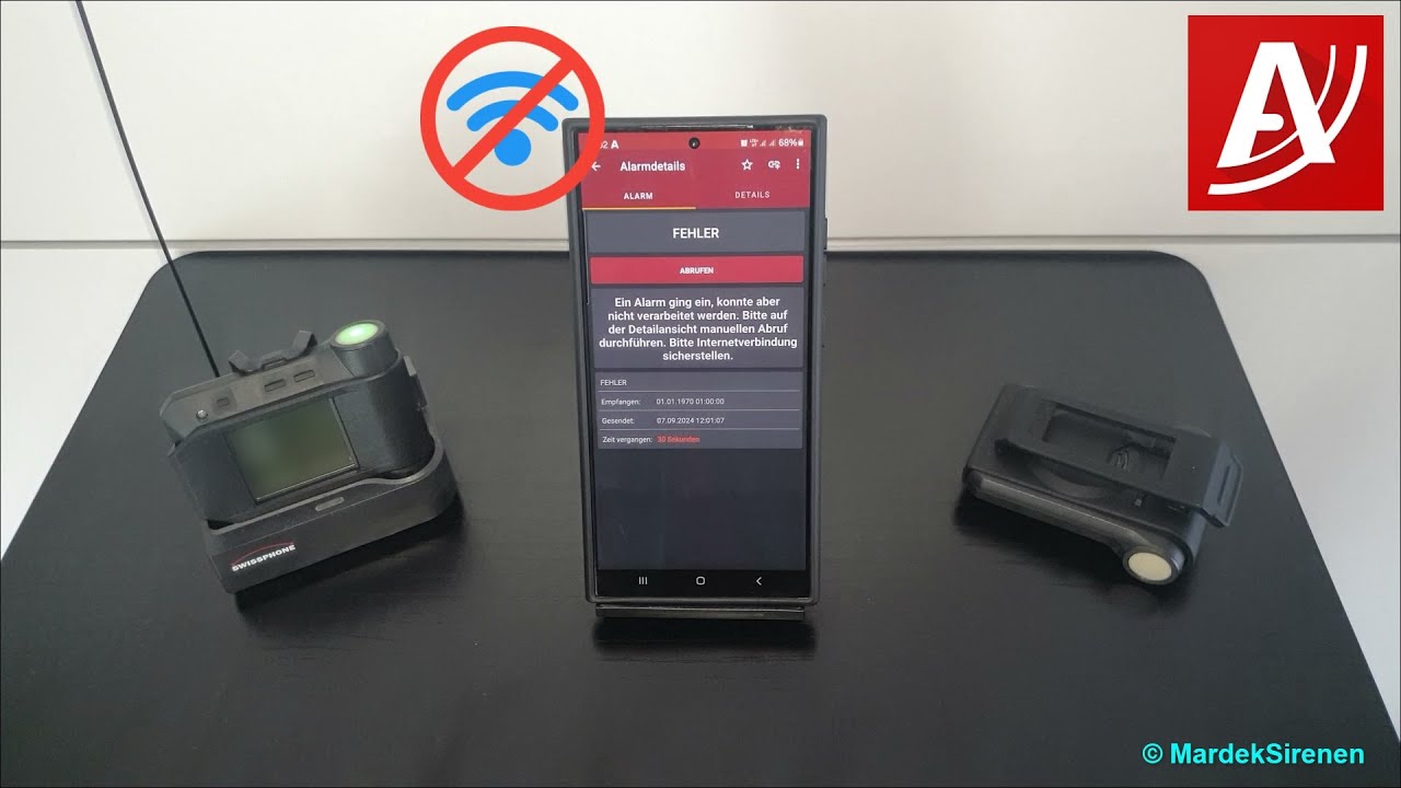 Probealarm Alamos aPager PRO + Swissphone s.QUAD X35 (mit Fehlfunktion)