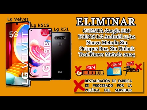 ✅Eliminar CUENTA Google FRP TODO LG Android 11/12 Nuevo Metodo Sin Octupus Box Sin Unlock Tool 2024