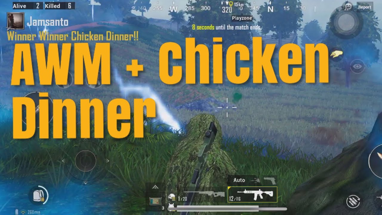 ប្រើAWM ពាក់អាវស្មៅបាញ់យកមាន់មួយក្នុង PUBG Mobile