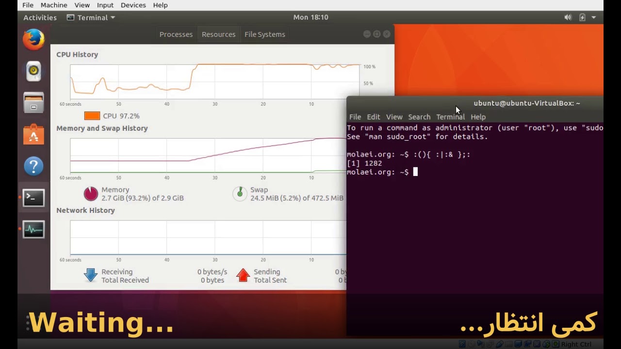 Commands you should never use: ForkBomb - YouTube