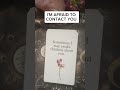 I'M AFRAID TO CONTACT YOU #tarot #fyp #love #shorts