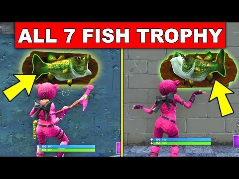 "Dance with a Fish Trophy at different Named Locations" - ALL 7 LOCATION WEEK 8 CHALLENGES FORTNITE
