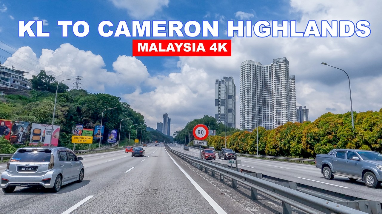 🇲🇾 4K HDR | Driving In Malaysia Highway | Kuala Lumpur To Cameron Highlands😍🚗
